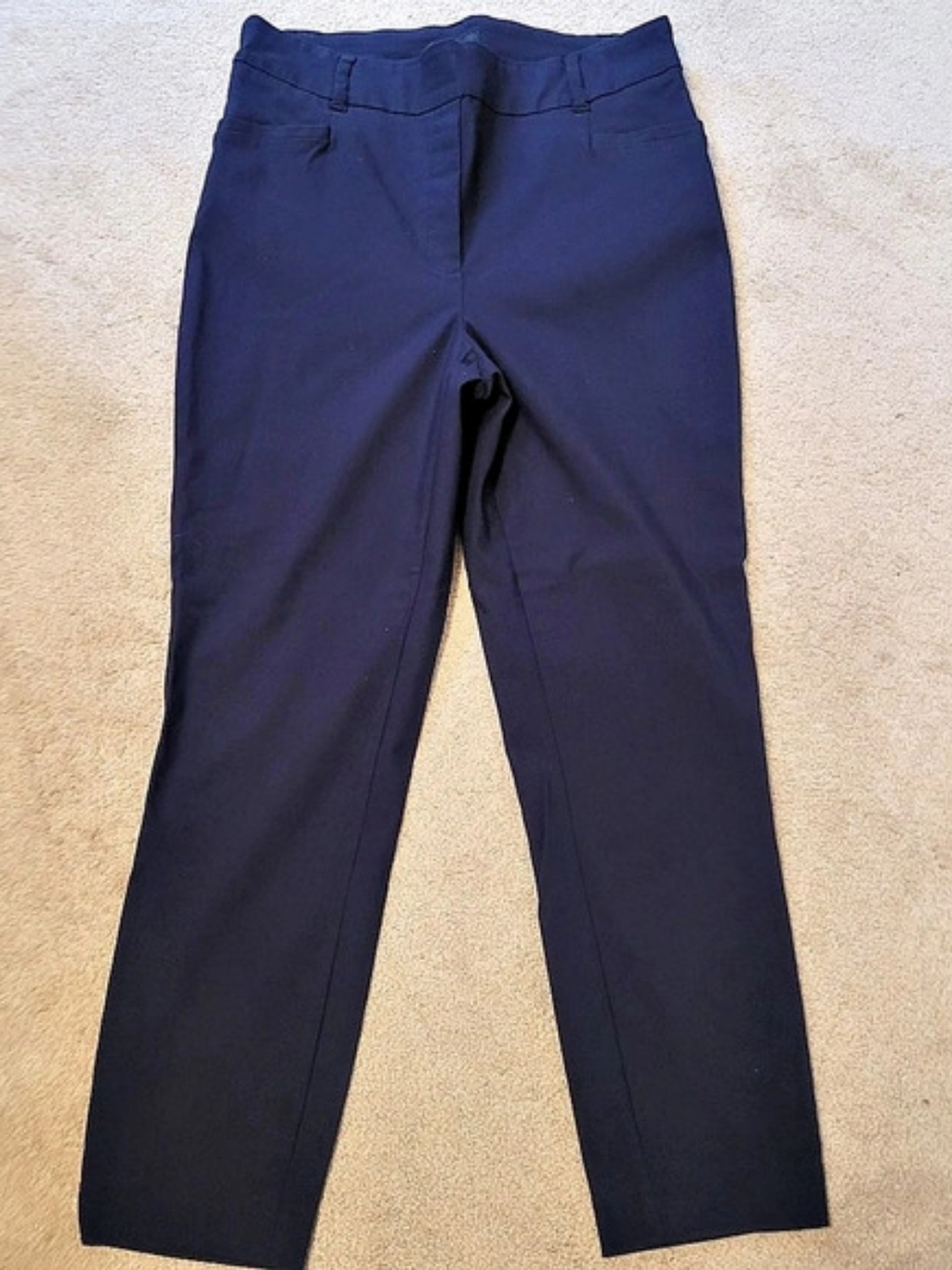 Reitmans The Iconic Pull-On Pants Straight Leg Blue Size 14